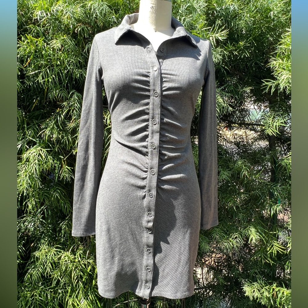 Reformation jersey dress, size s, color gray.